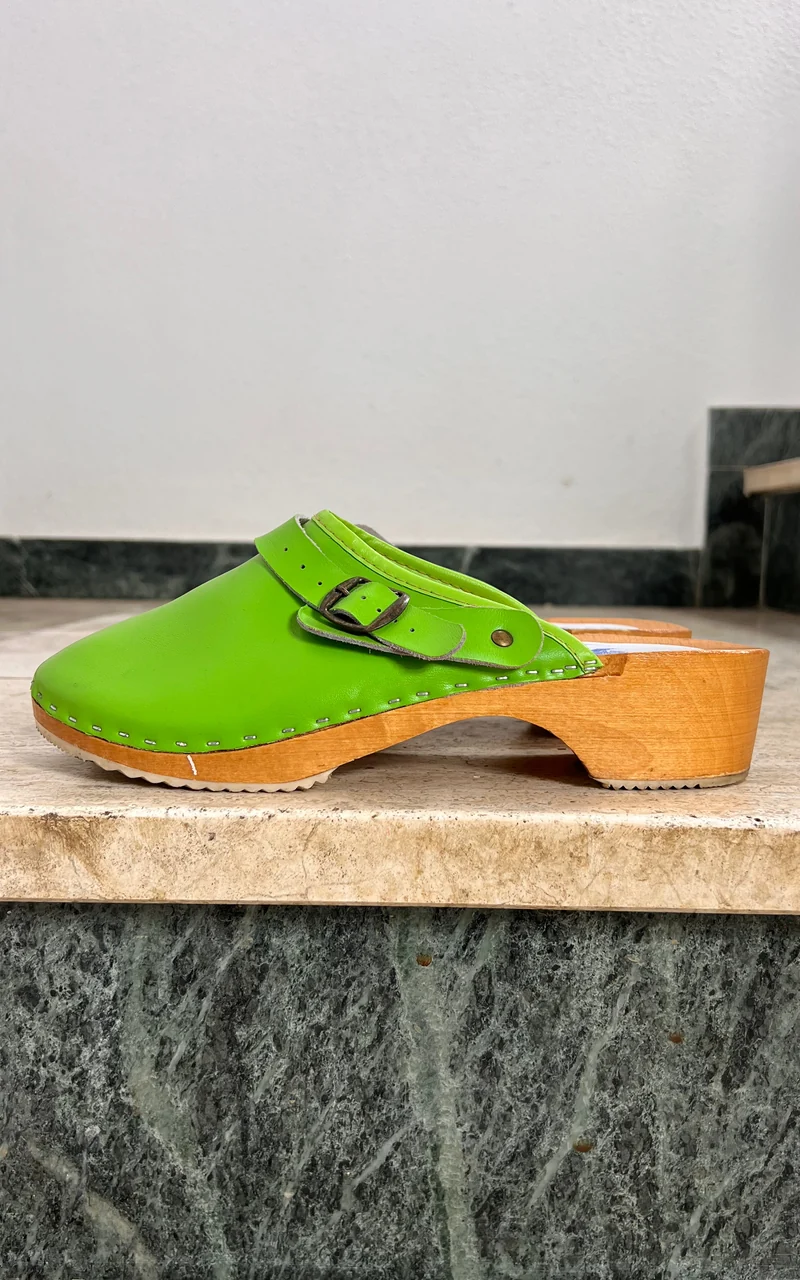 Vintage Green 70s Clogs 41