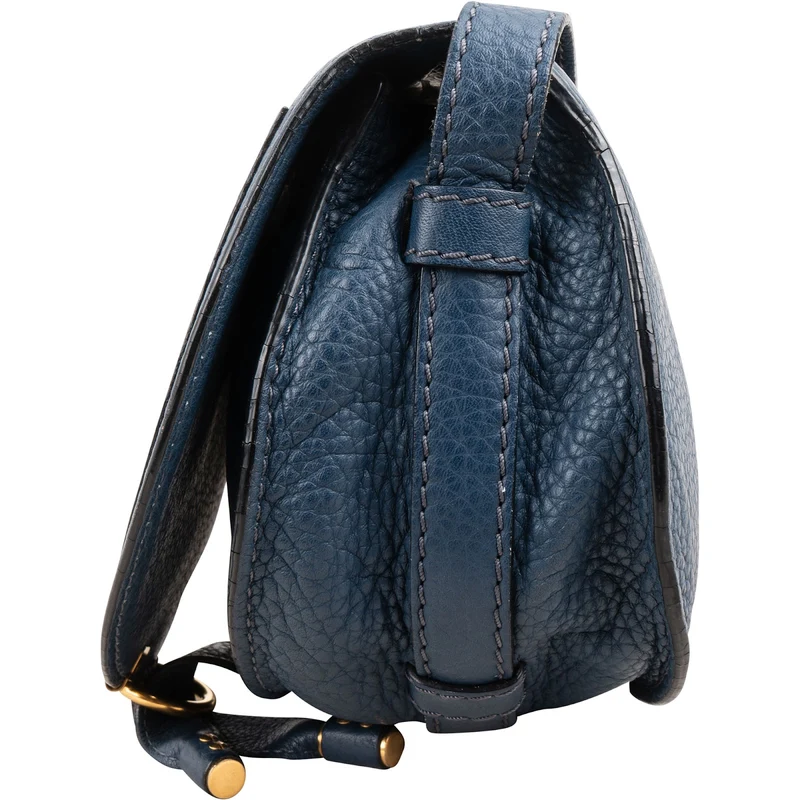 Chloé Grained Calfskin Small Marcie Saddle Crossbody Bag
