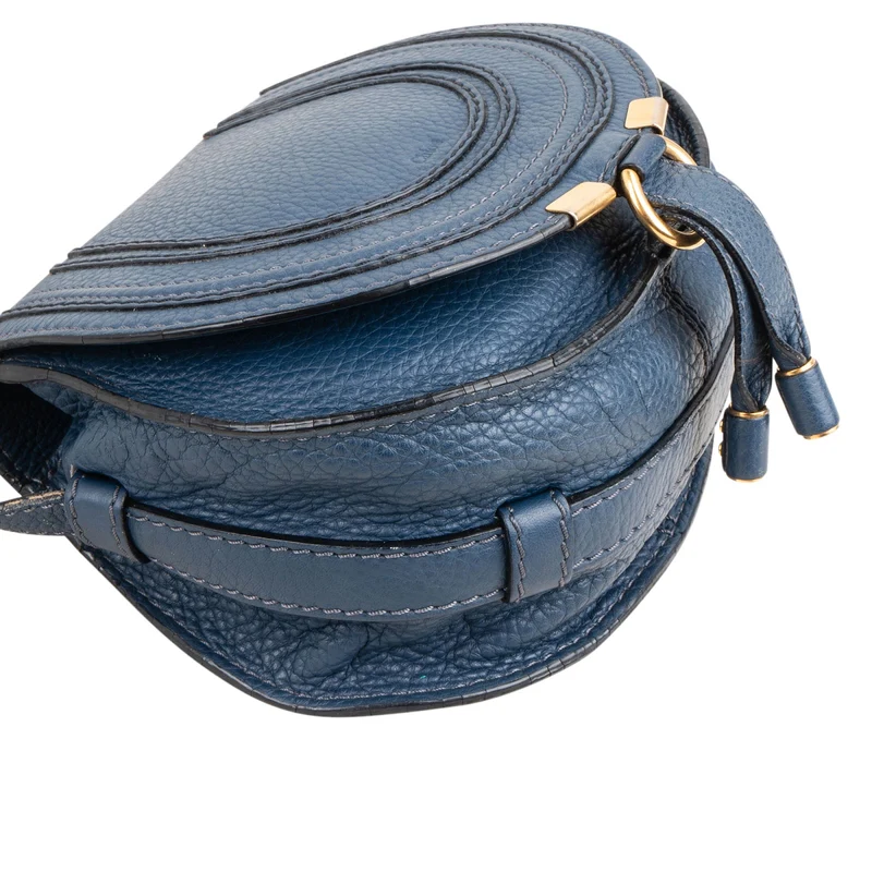 Chloé Grained Calfskin Small Marcie Saddle Crossbody Bag