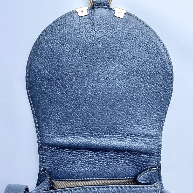 Chloé Grained Calfskin Small Marcie Saddle Crossbody Bag