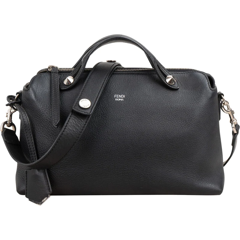 Fendi Black Leather By The Way Shoulder Handbag