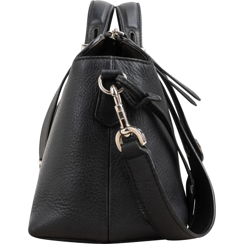Fendi Black Leather By The Way Shoulder Handbag