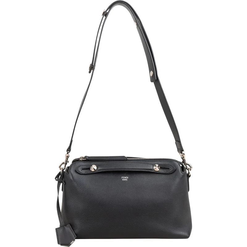 Fendi Black Leather By The Way Shoulder Handbag
