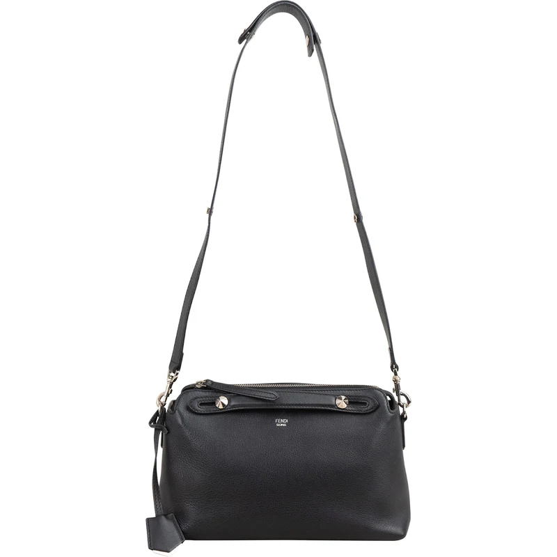 Fendi Black Leather By The Way Shoulder Handbag