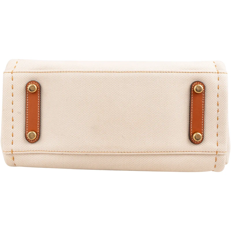Coach Beige Canvas Embroidered Horse Carriage Reese Tote 28 Handbag