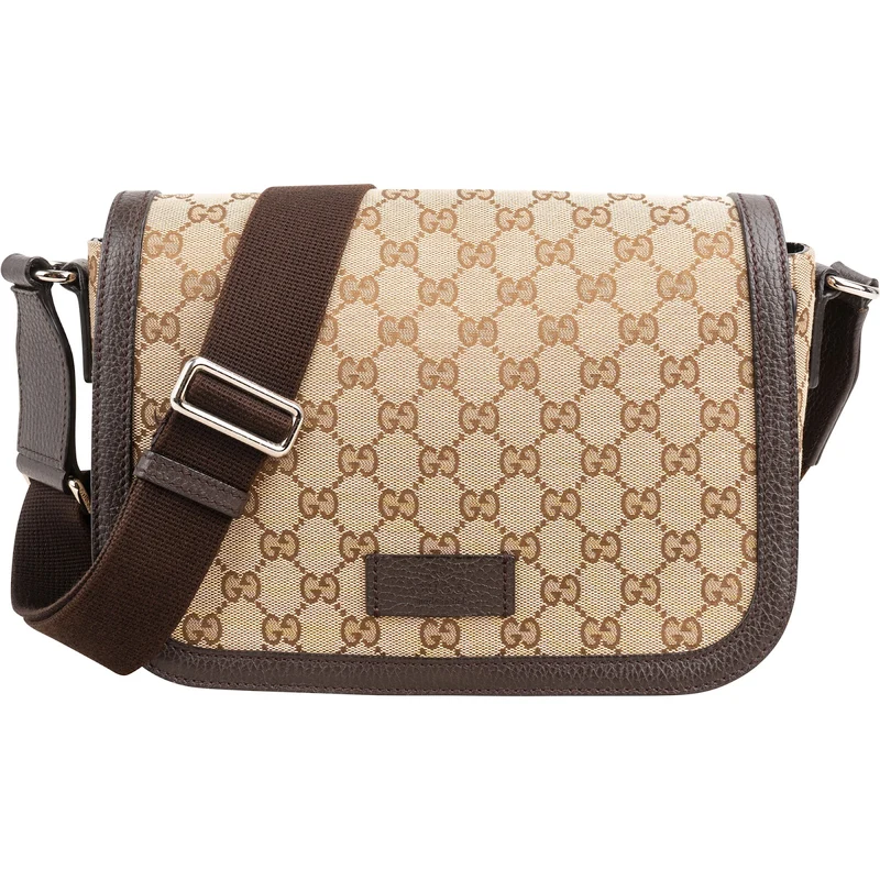 Gucci Monogram GG Canvas Messenger Crossbody Bag