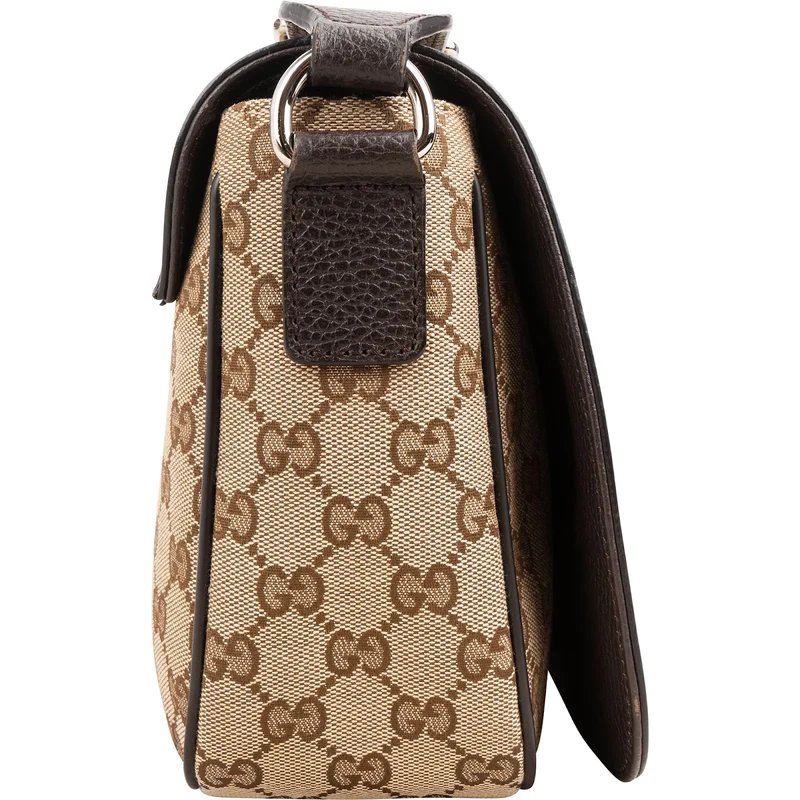 Gucci Monogram GG Canvas Messenger Crossbody Bag