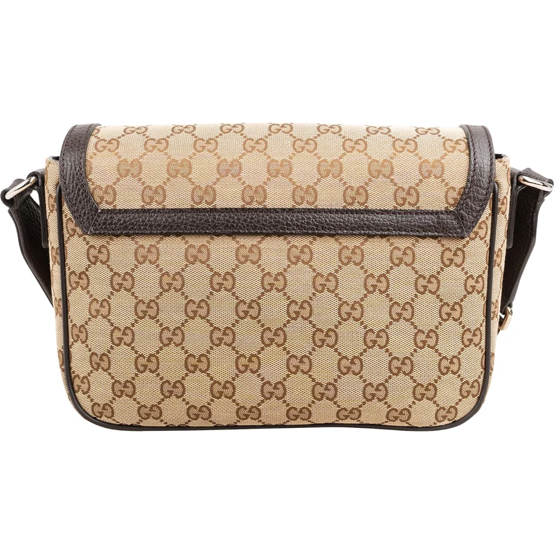 Gucci Monogram GG Canvas Messenger Crossbody Bag