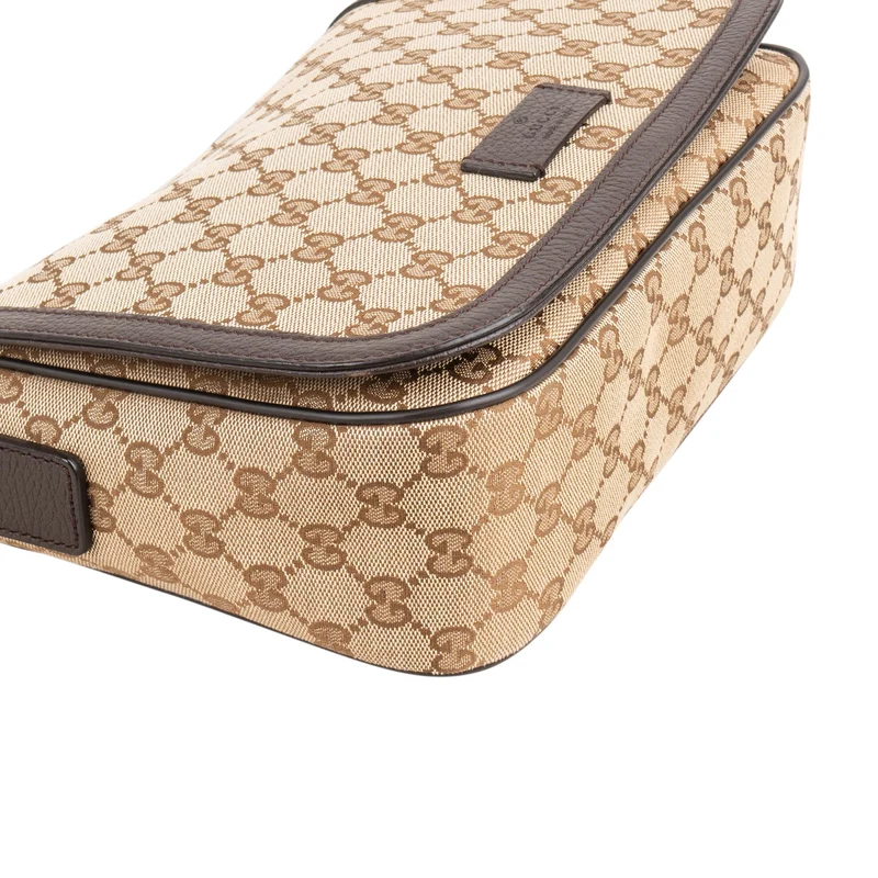 Gucci Monogram GG Canvas Messenger Crossbody Bag