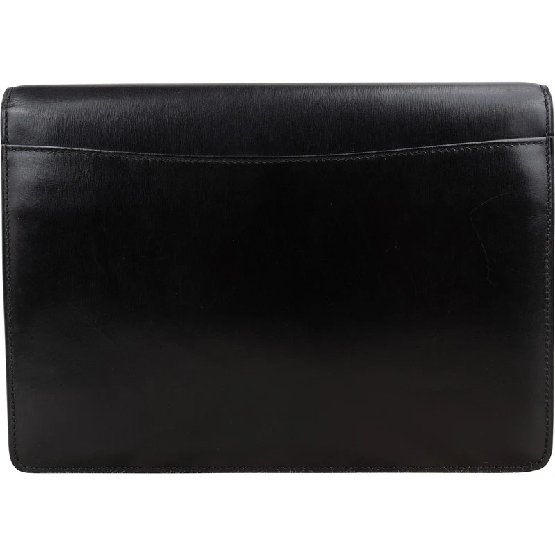 Celine Vintage Calfskin Box Circle Emblem Flap Crossbody Bag