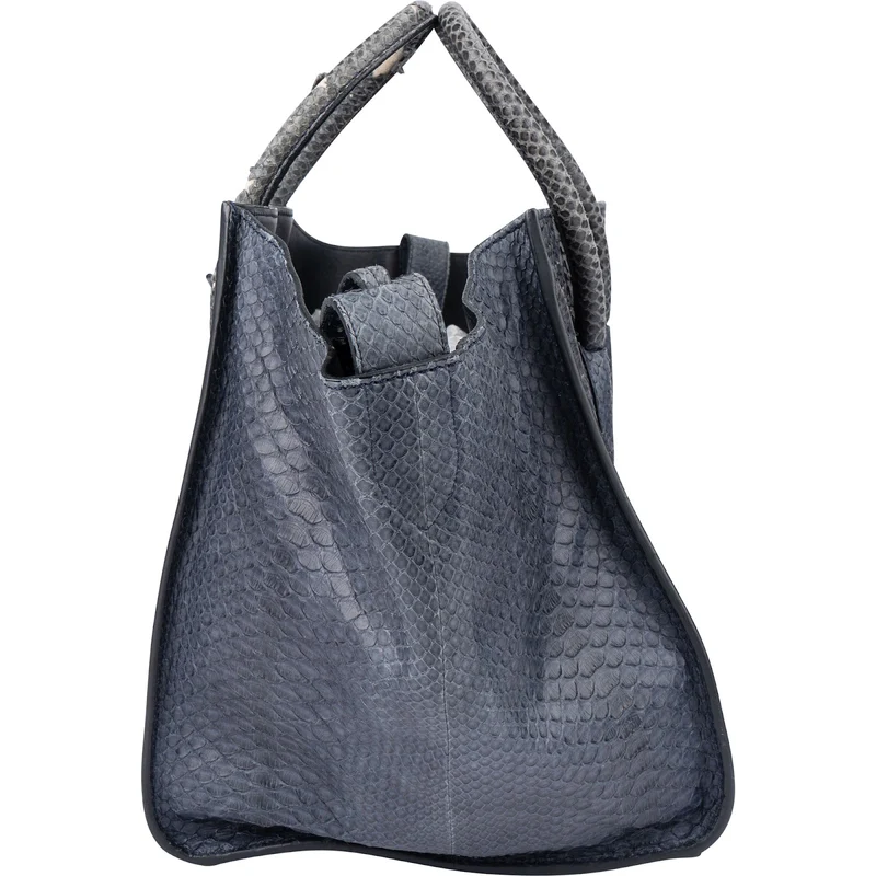 Celine Bleu Python Leather Phantom Handbag
