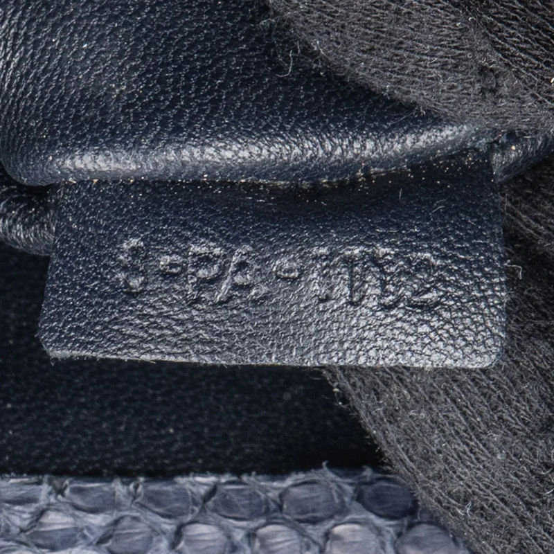 Celine Bleu Python Leather Phantom Handbag