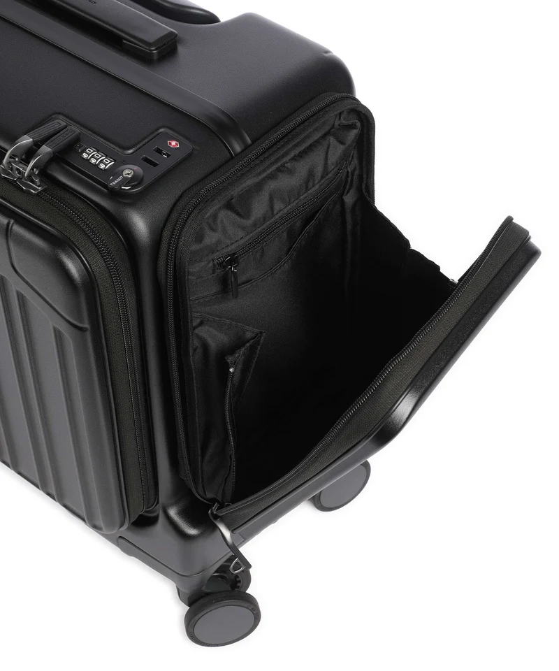Piquadro 4-Rollen Trolley mat black