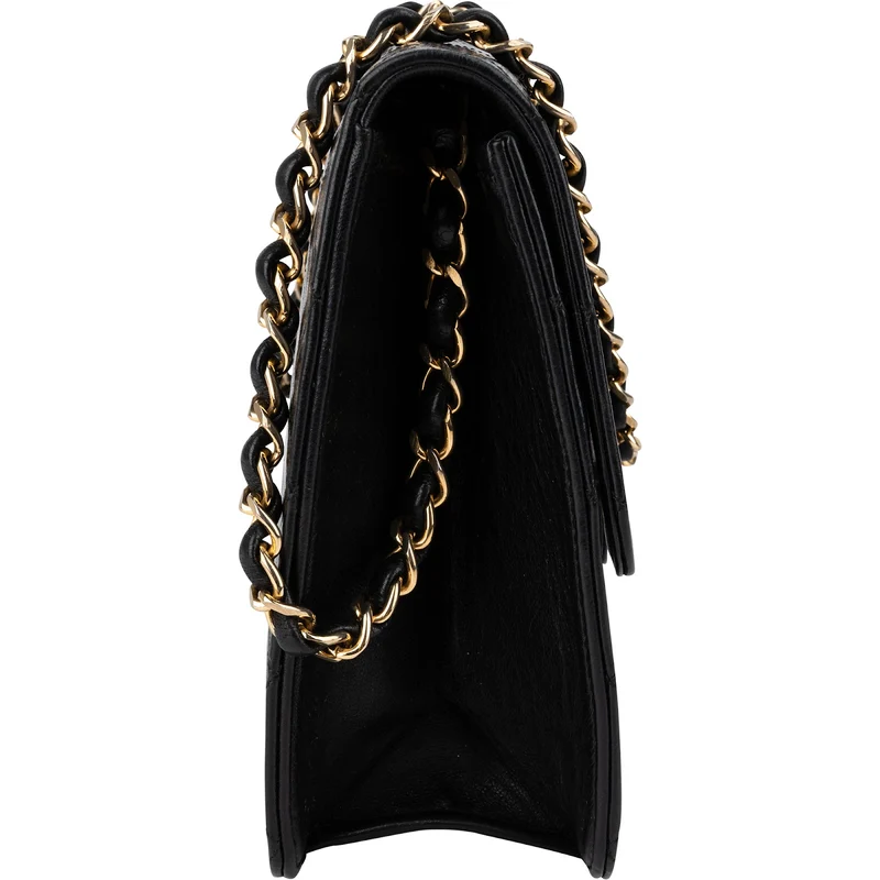 Chanel Quilted Lambskin CC Single Flap Shoulder Bag