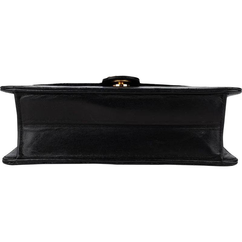 Chanel Quilted Lambskin CC Single Flap Shoulder Bag