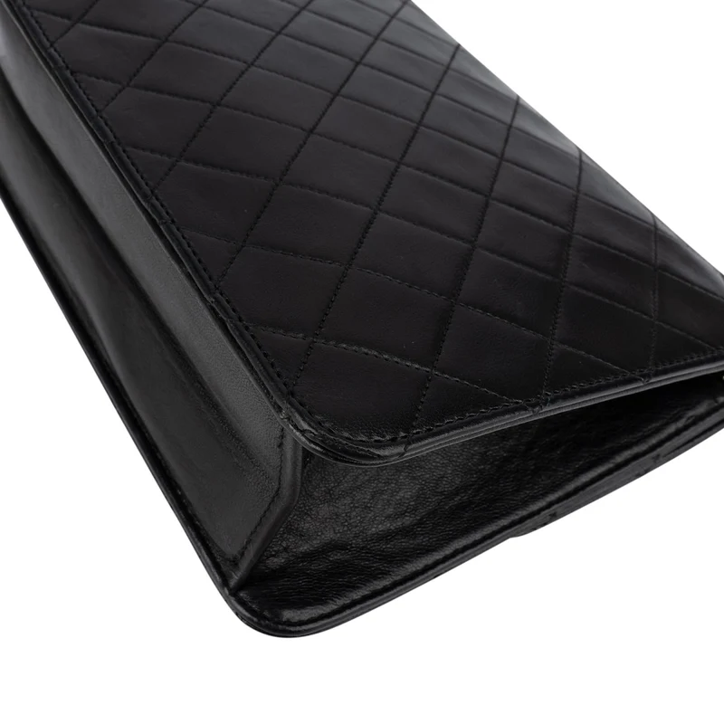 Chanel Quilted Lambskin CC Single Flap Shoulder Bag