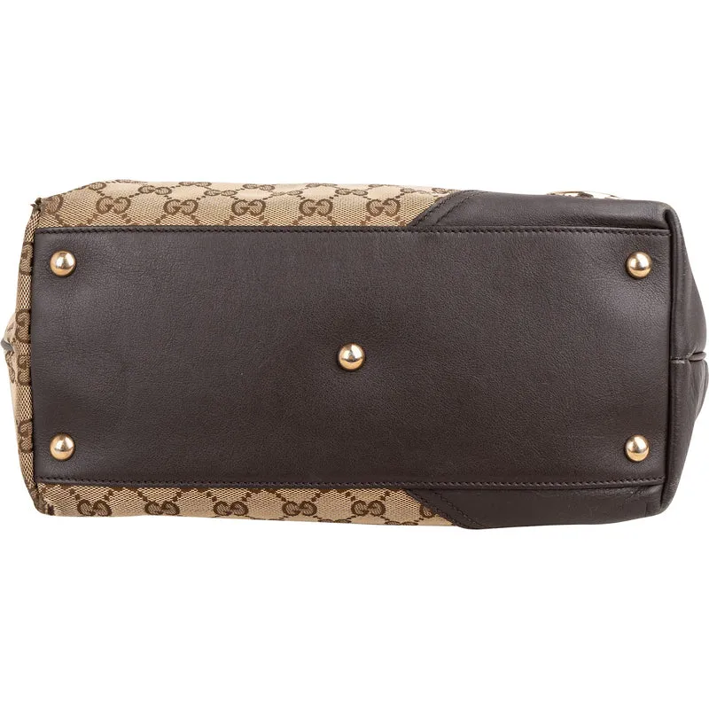 Gucci Monogram GG Canvas Abbey Interlocking G Tote Shoulder Bag