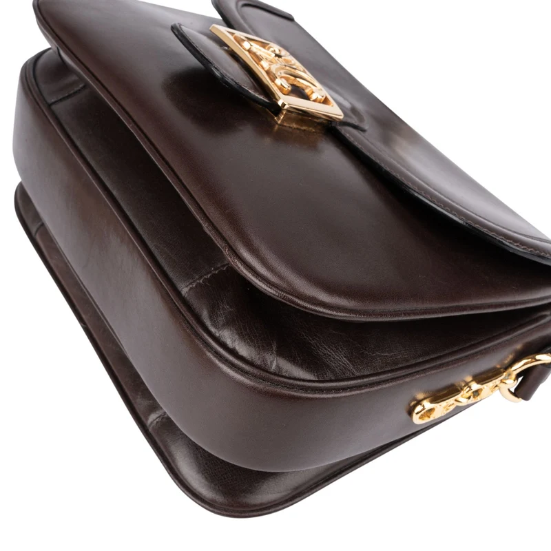Celine Shiny Calfskin Medium Triomphe Shoulder Bag