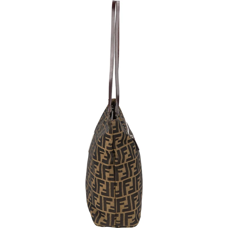 Fendi Monogram Zucca Canvas Tote Shoulder Bag