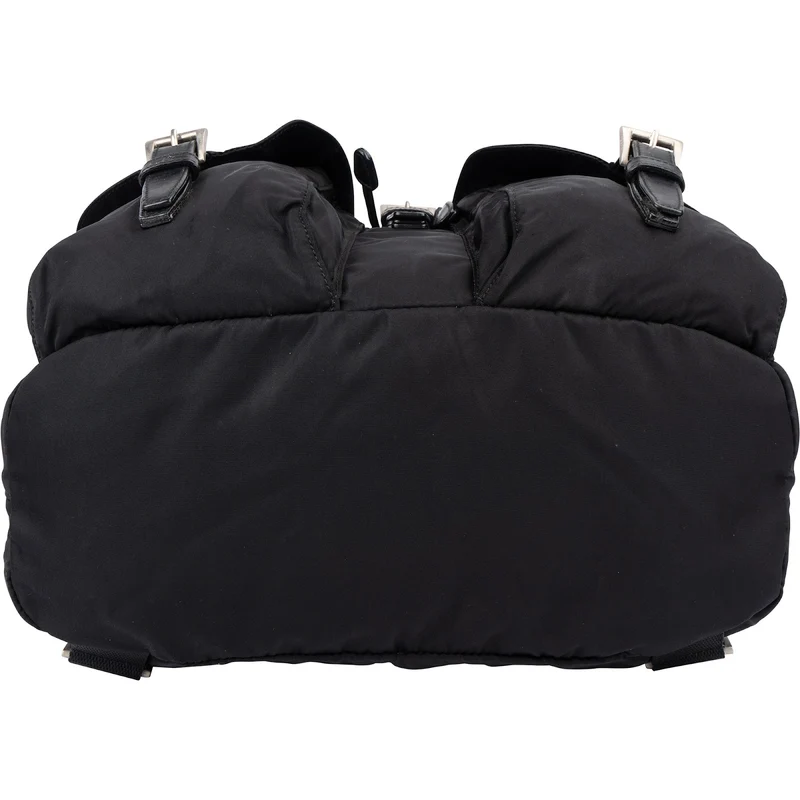 Prada Black Nylon Triangle Backpack