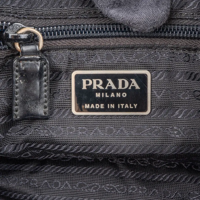 Prada Black Nylon Triangle Backpack