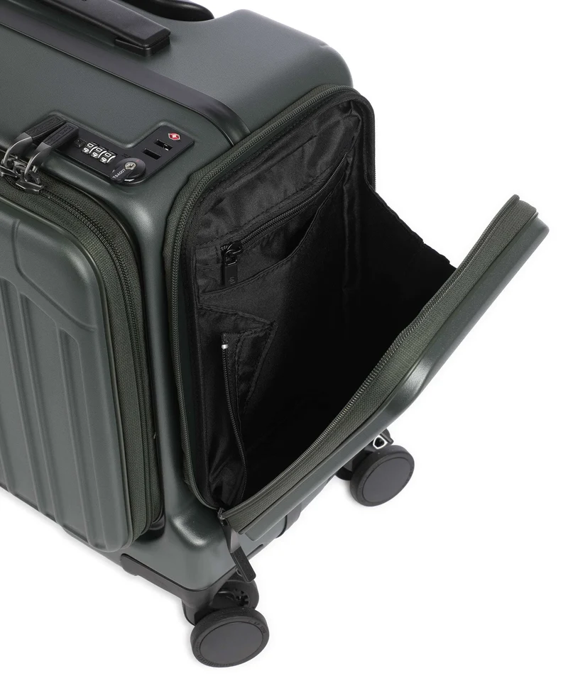 Piquadro 4-Rollen Trolley mat green