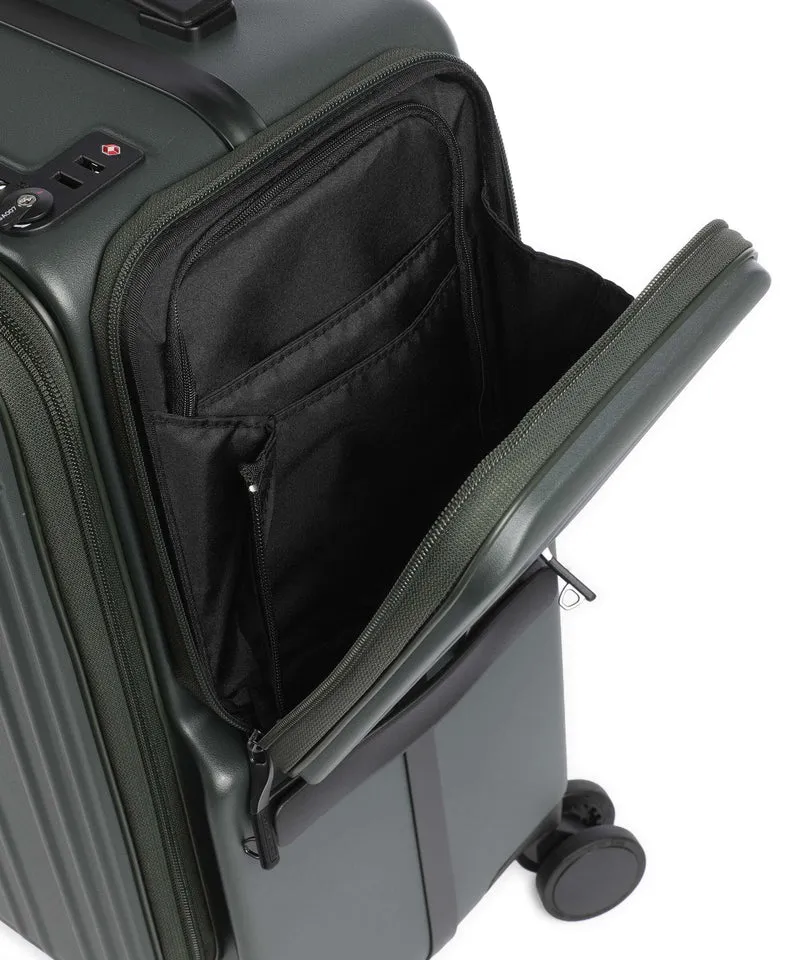 Piquadro 4-Rollen Trolley mat green