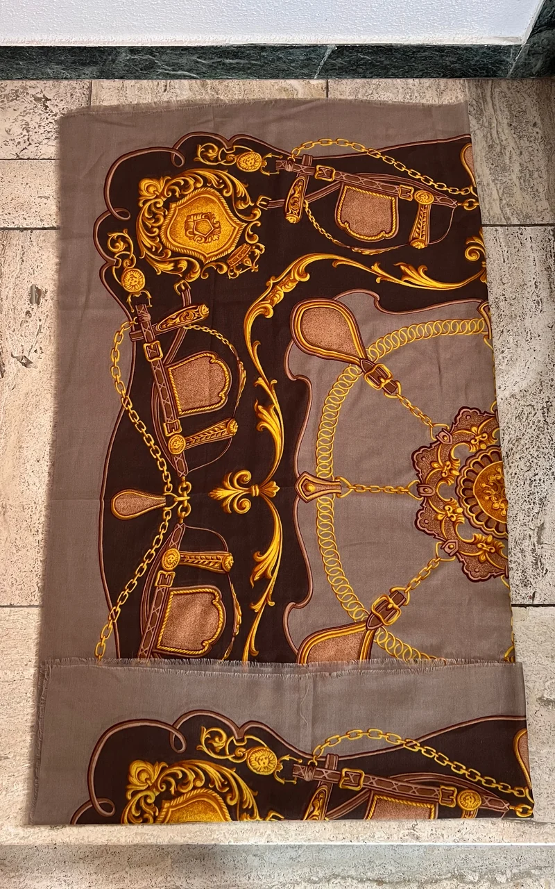 Vintage Big Wool Riding Motiv Scarf