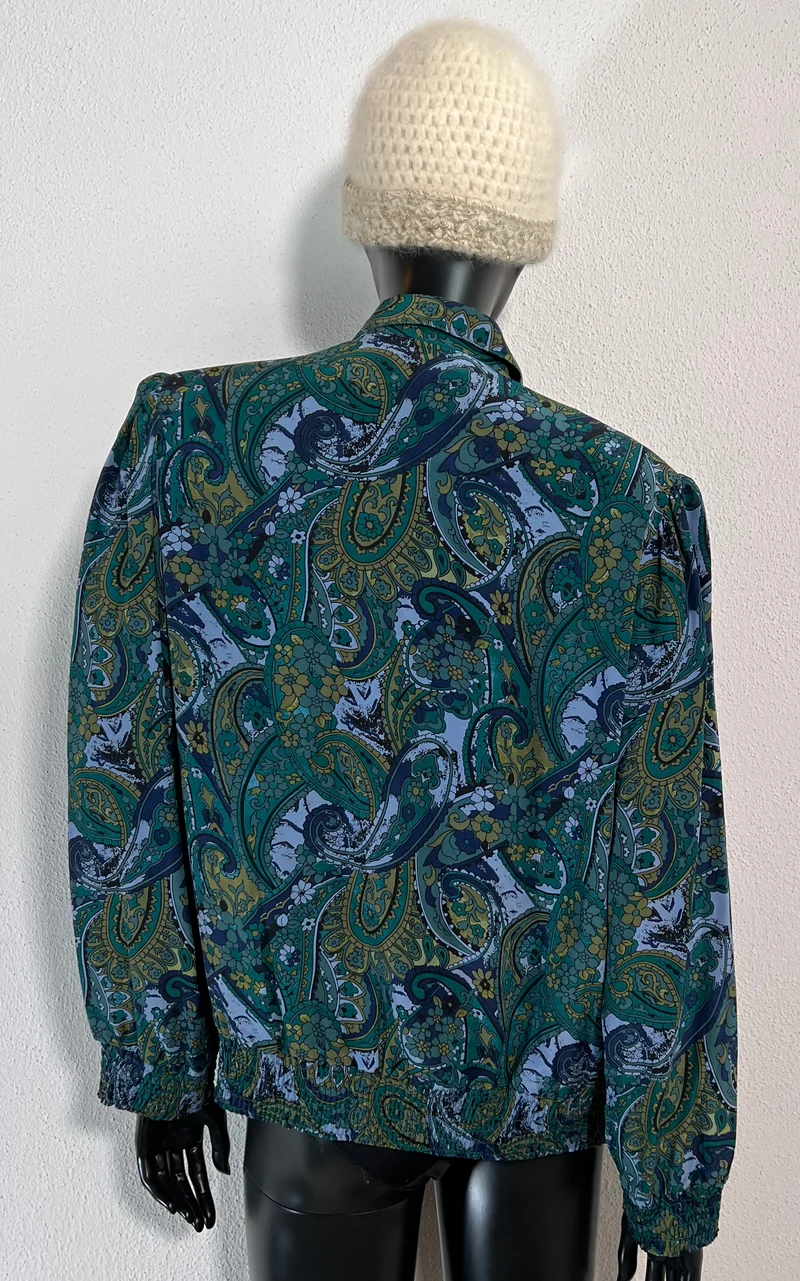 Vintage Paisley Silk Blouse