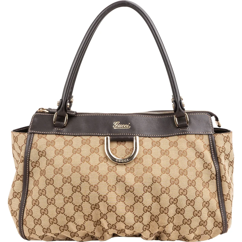 Gucci Monogram GG Canvas Abbey D-Ring Satchel Handbag