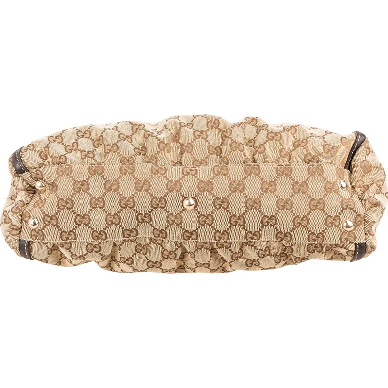 Gucci Monogram GG Canvas Abbey D-Ring Satchel Handbag