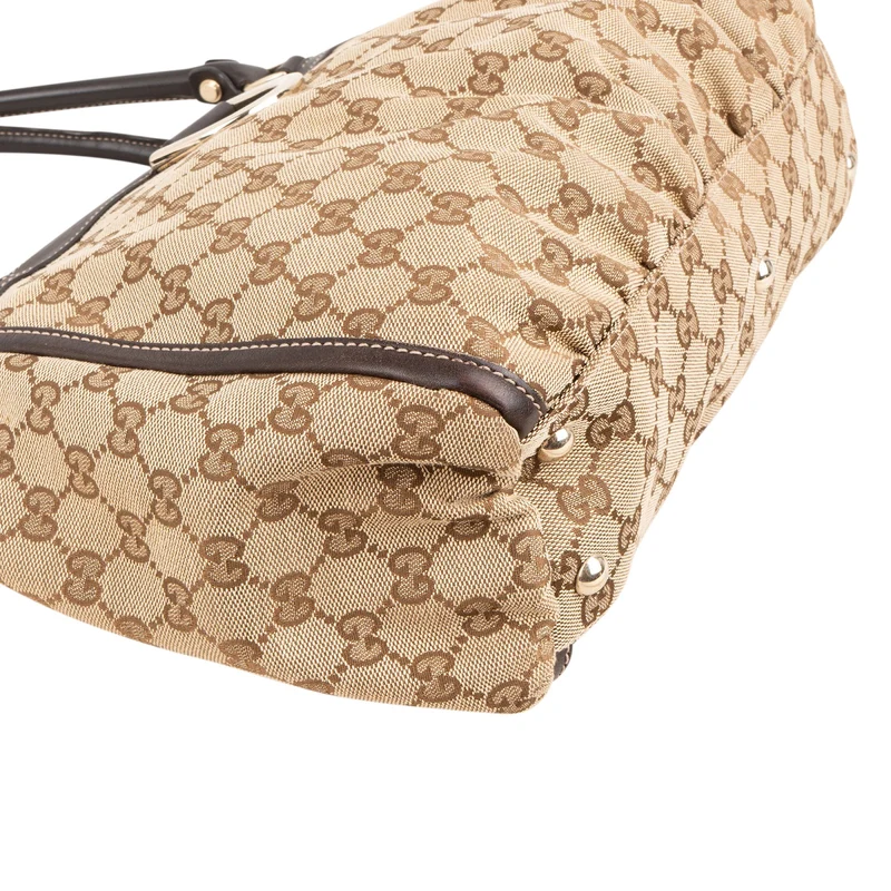 Gucci Monogram GG Canvas Abbey D-Ring Satchel Handbag