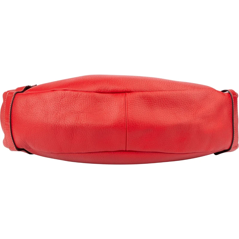 Gucci Red Pebbled Leather D-Ring Handbag