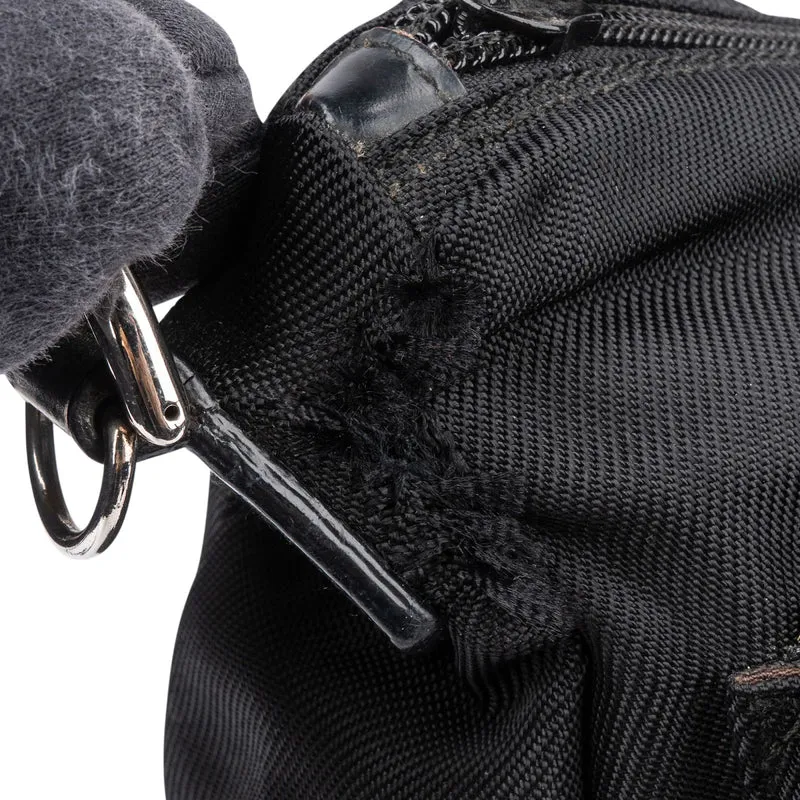 Gucci Nylon Bamboo Handle Shoulder Bag