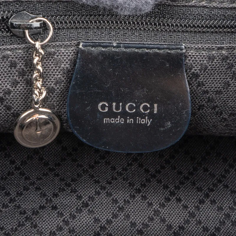 Gucci Nylon Bamboo Handle Shoulder Bag