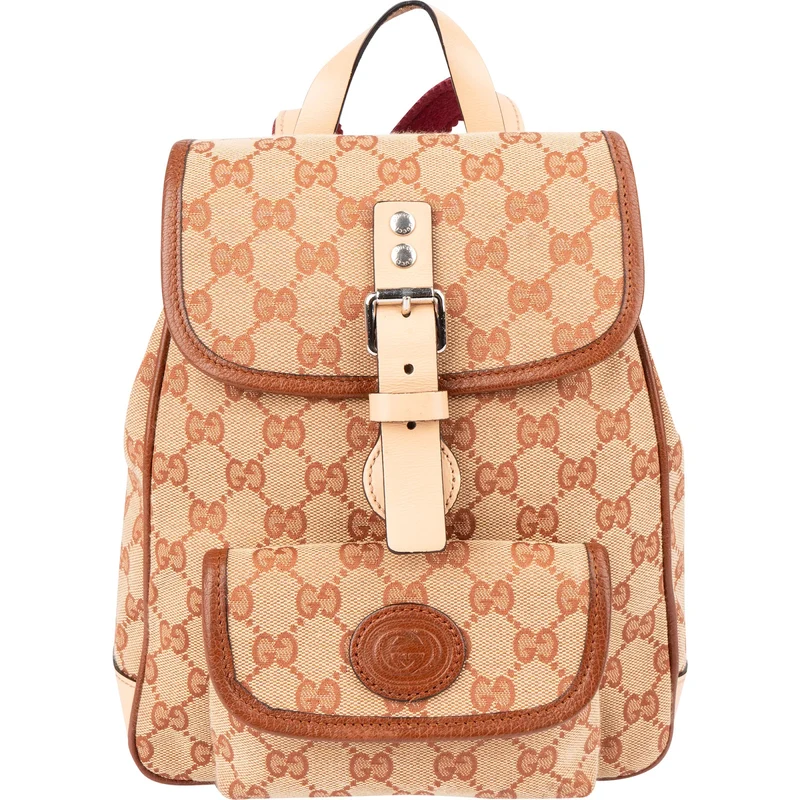 Gucci Monogram GG Canvas Flap Backpack