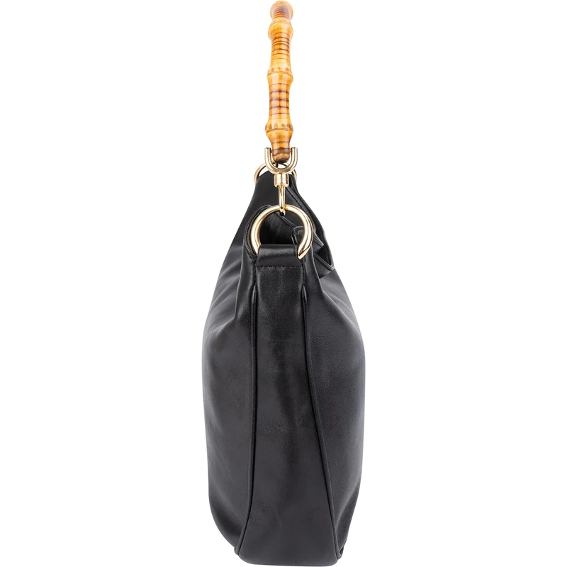 Gucci Classic Leather Bamboo Hobo Shoulder Bag