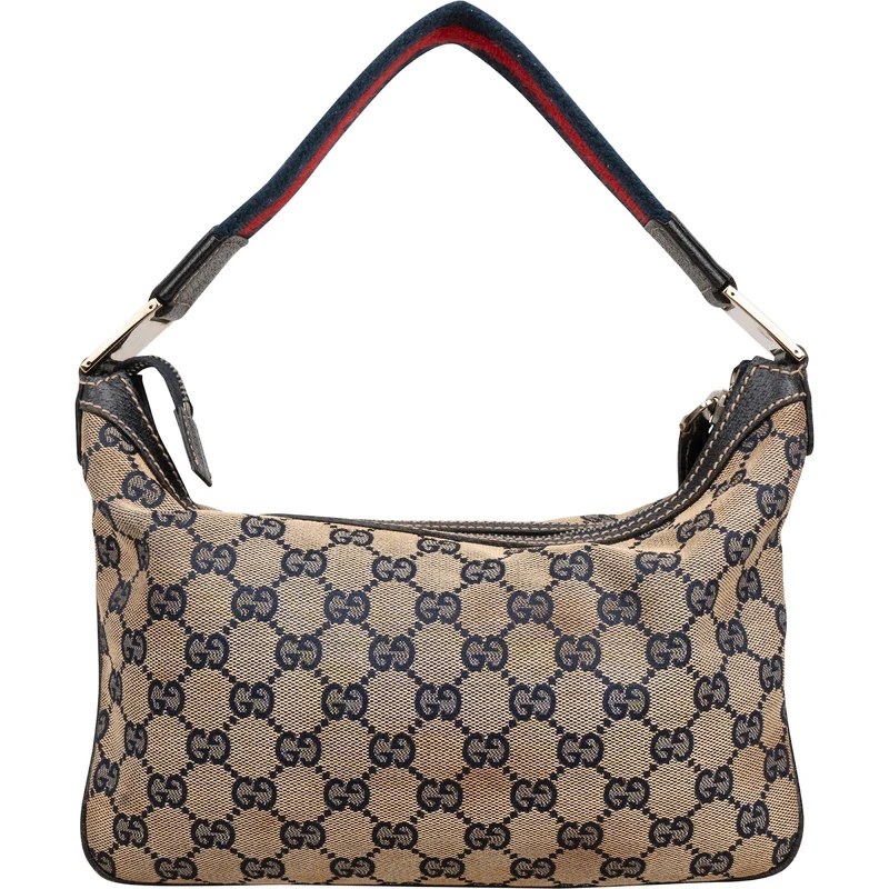 Gucci Monogram GG Canvas Pochette Shoulder Bag