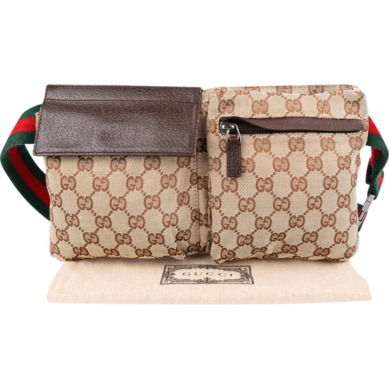 Gucci Monogram GG Canvas Belt Crossbody Bag