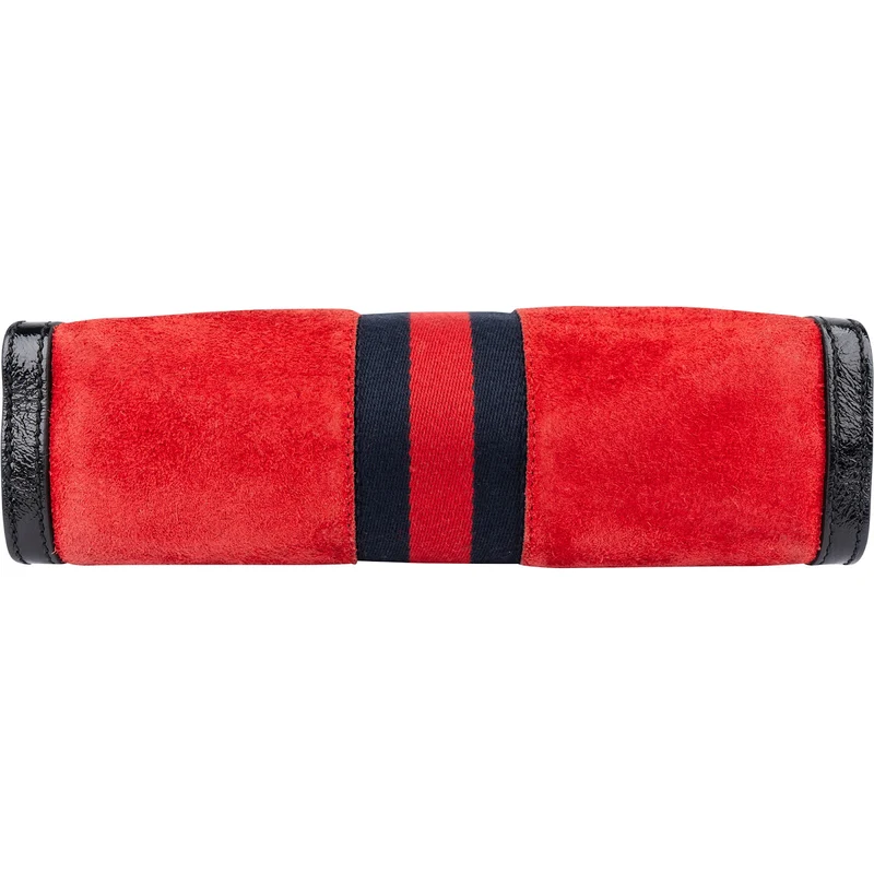 Gucci Suede Patent Leather Ophidia Shoulder Crossbody Bag