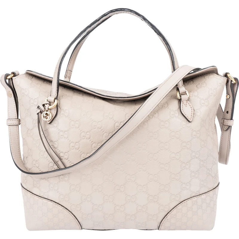 Gucci Grey Microguccissima Leather Bree Top Handle Handbag