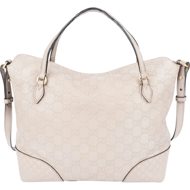 Gucci Grey Microguccissima Leather Bree Top Handle Handbag