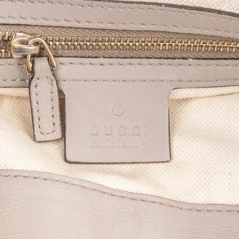 Gucci Grey Microguccissima Leather Bree Top Handle Handbag
