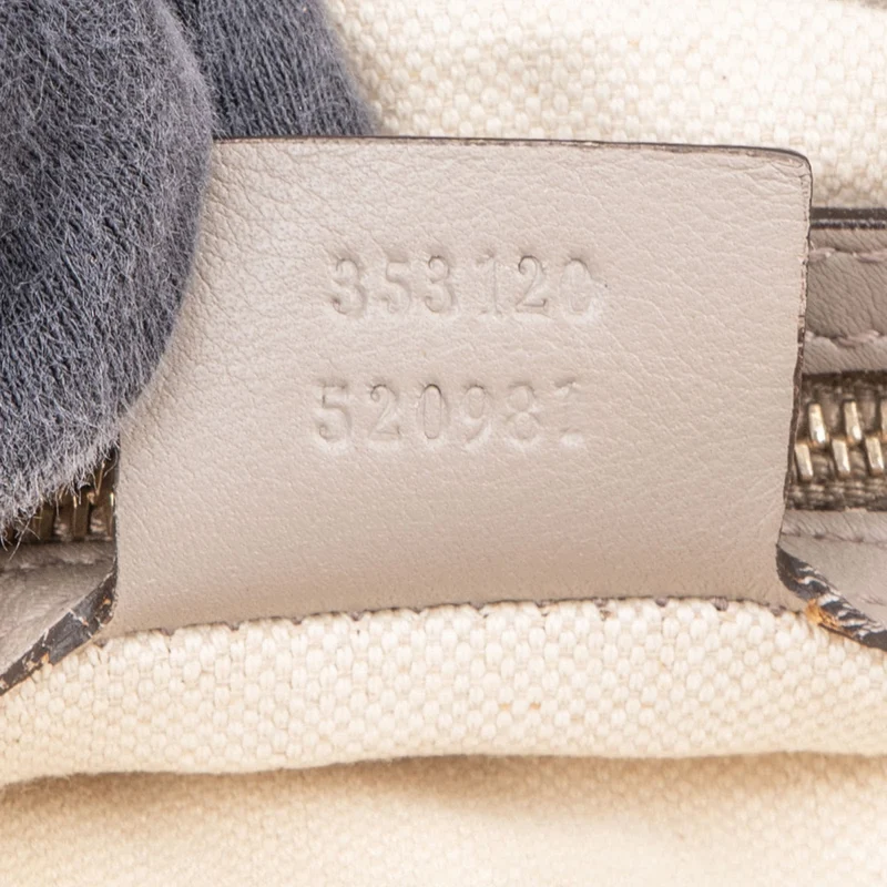 Gucci Grey Microguccissima Leather Bree Top Handle Handbag