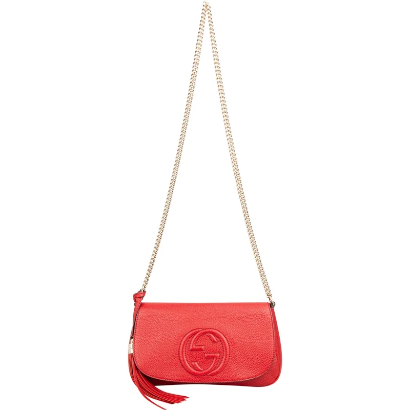 Gucci Grained Leather Soho Chain Crossbody Bag