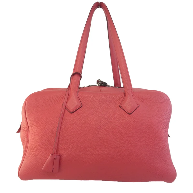 Hermes Rose Jaipur Taurillion Clemence O Square (2011) PHW Victoria II Handbag