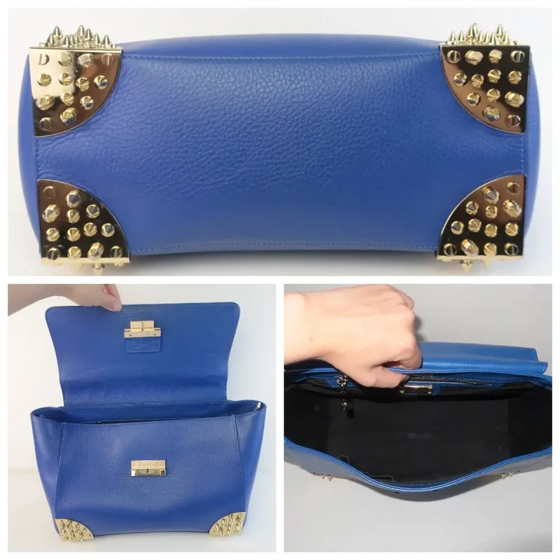 Philipp Plein Blue Crossbody Top Handle Bag