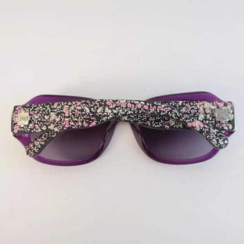 Chanel Tweed Purple/Pink Sunglasses