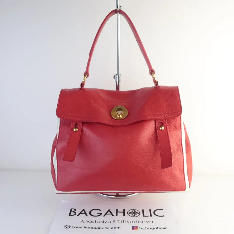 YSL Red Leather Muse 2 Handbag