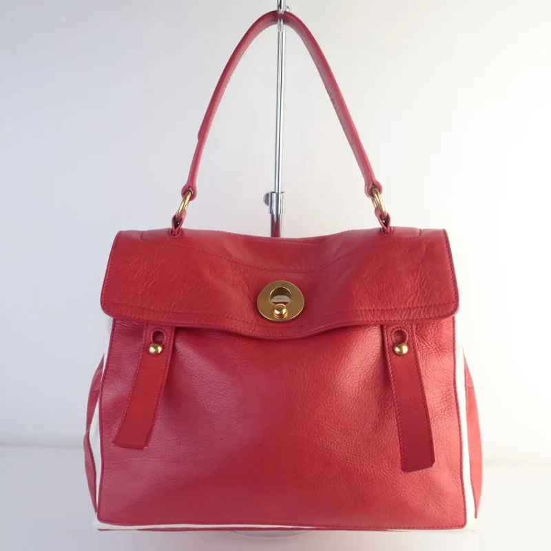 YSL Red Leather Muse 2 Handbag